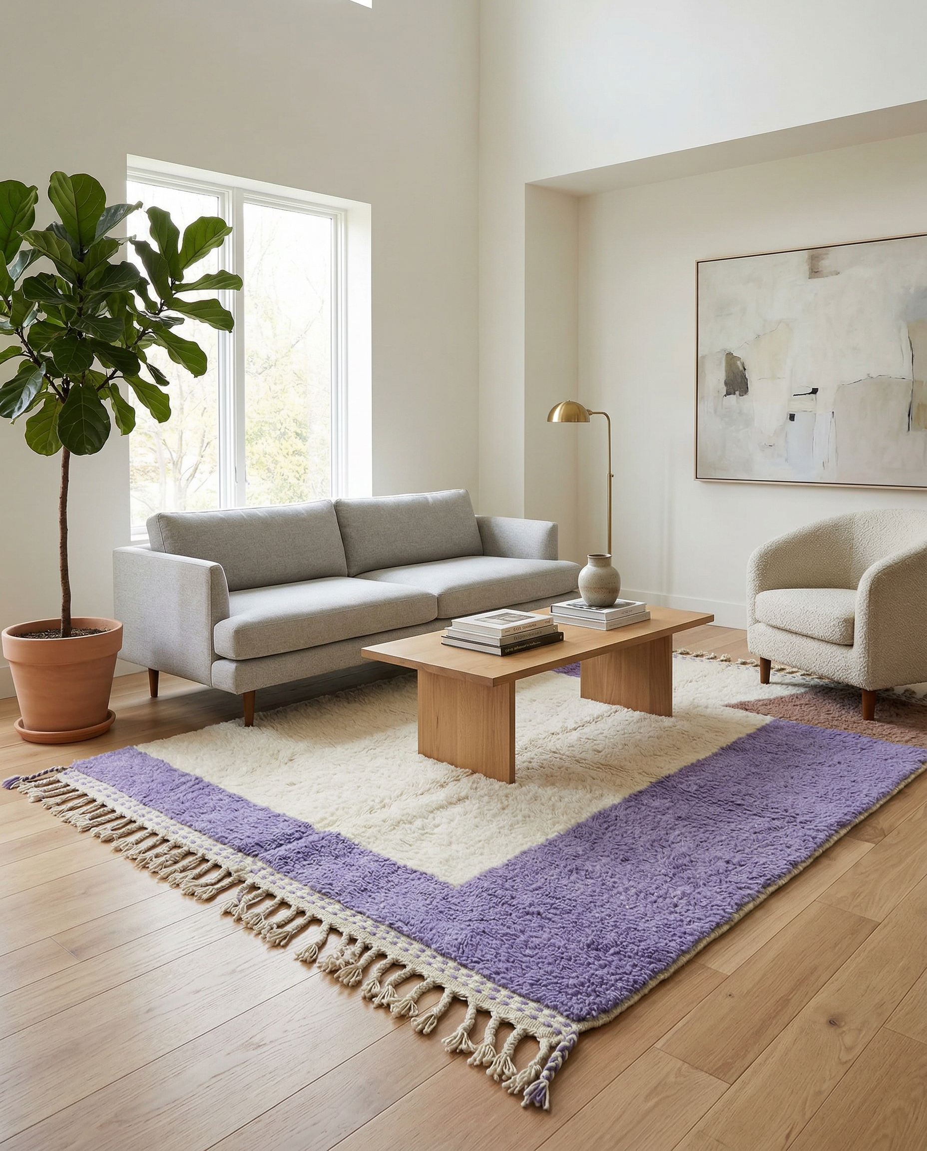 FARAH Moroccan rug in a modern living room by NURA