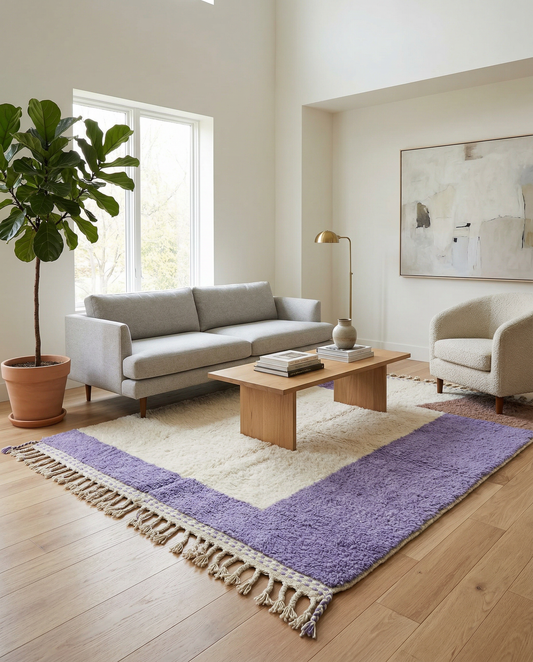 FARAH Moroccan rug in a modern living room by NURA