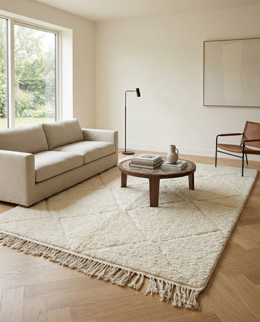 IMANE Moroccan rug in a modern living room by NURA