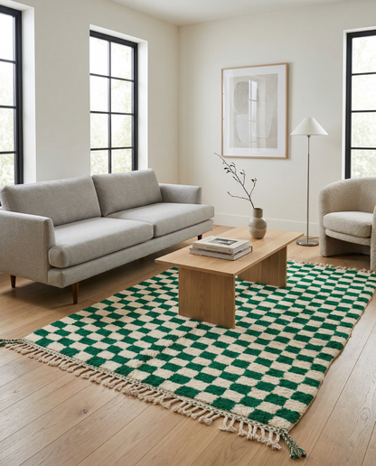 INSAF Moroccan rug in a modern living room by NURA