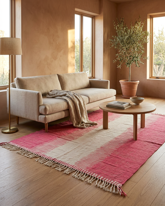 MAYSOUN Moroccan rug in a modern living room by NURA