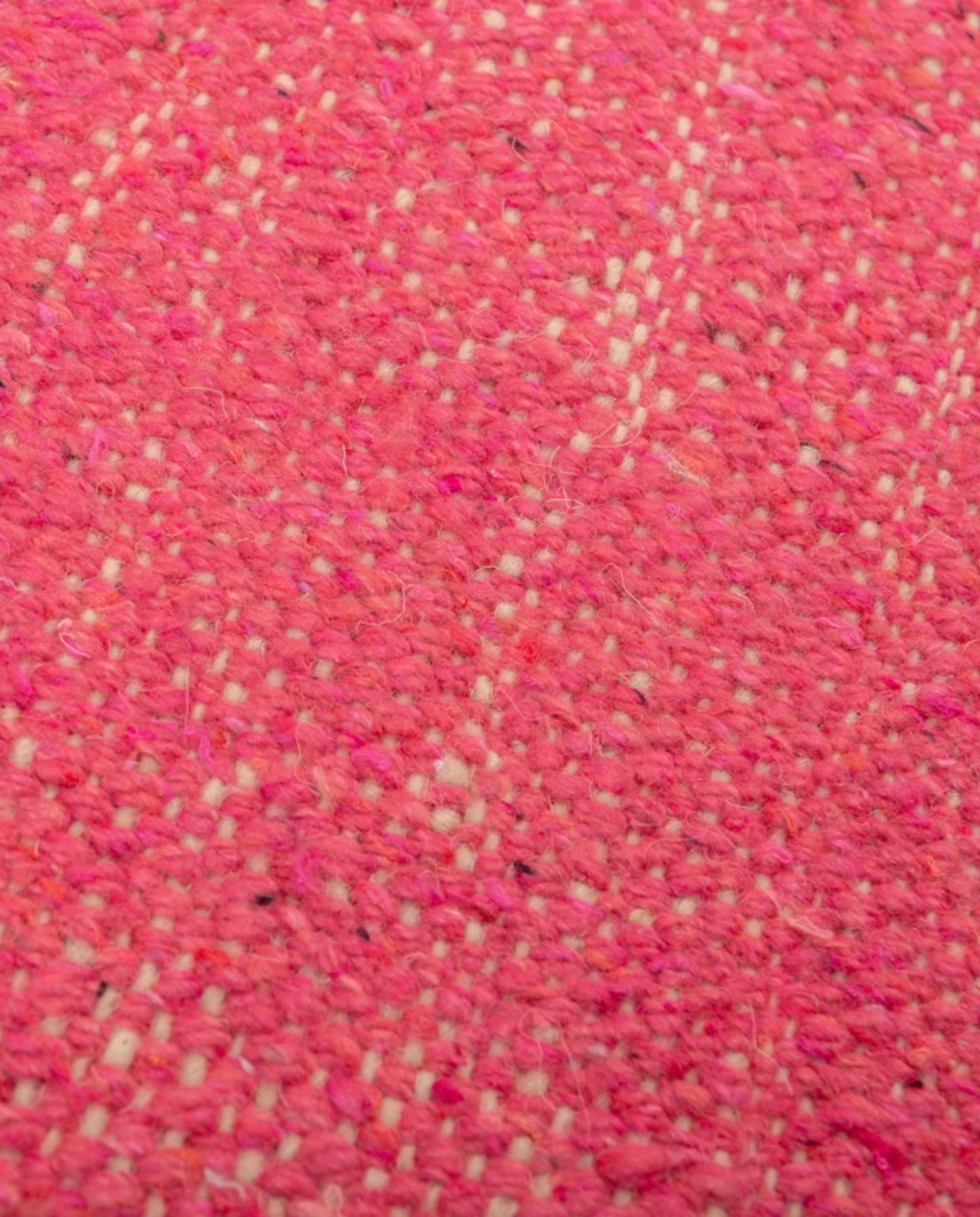 MAYSOUN Boujad hot pink vertical stripe Moroccan rug close-up showing hand-knotted wool texture and pile detail, by NURA