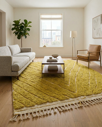 NAJWA Moroccan rug in a modern living room by NURA
