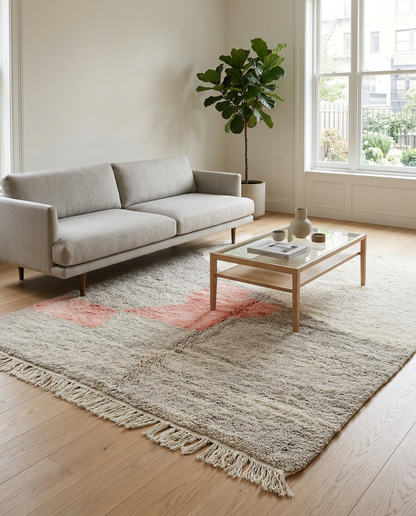RADIA Moroccan rug in a modern living room by NURA