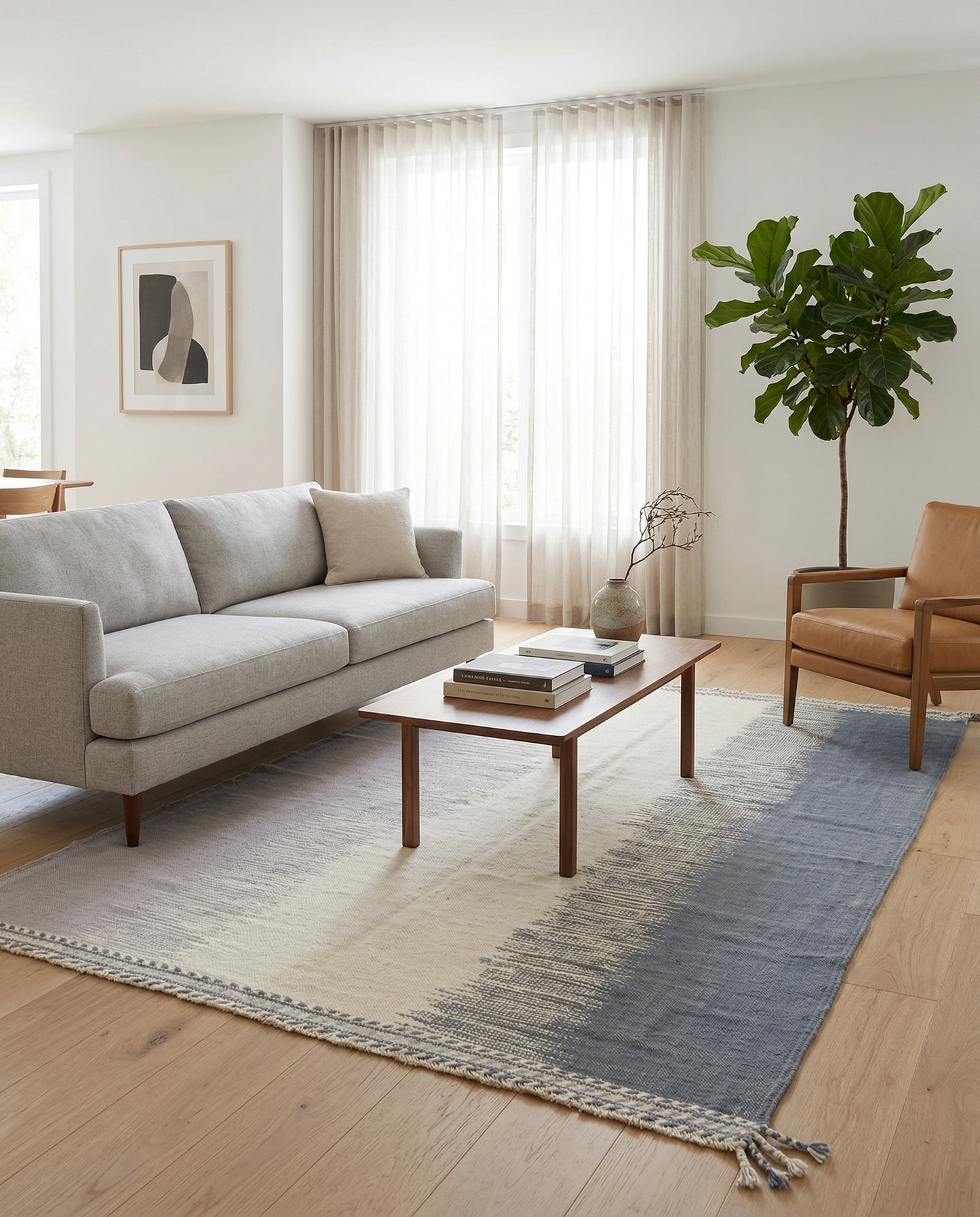 RAHMA Moroccan rug in a modern living room by NURA