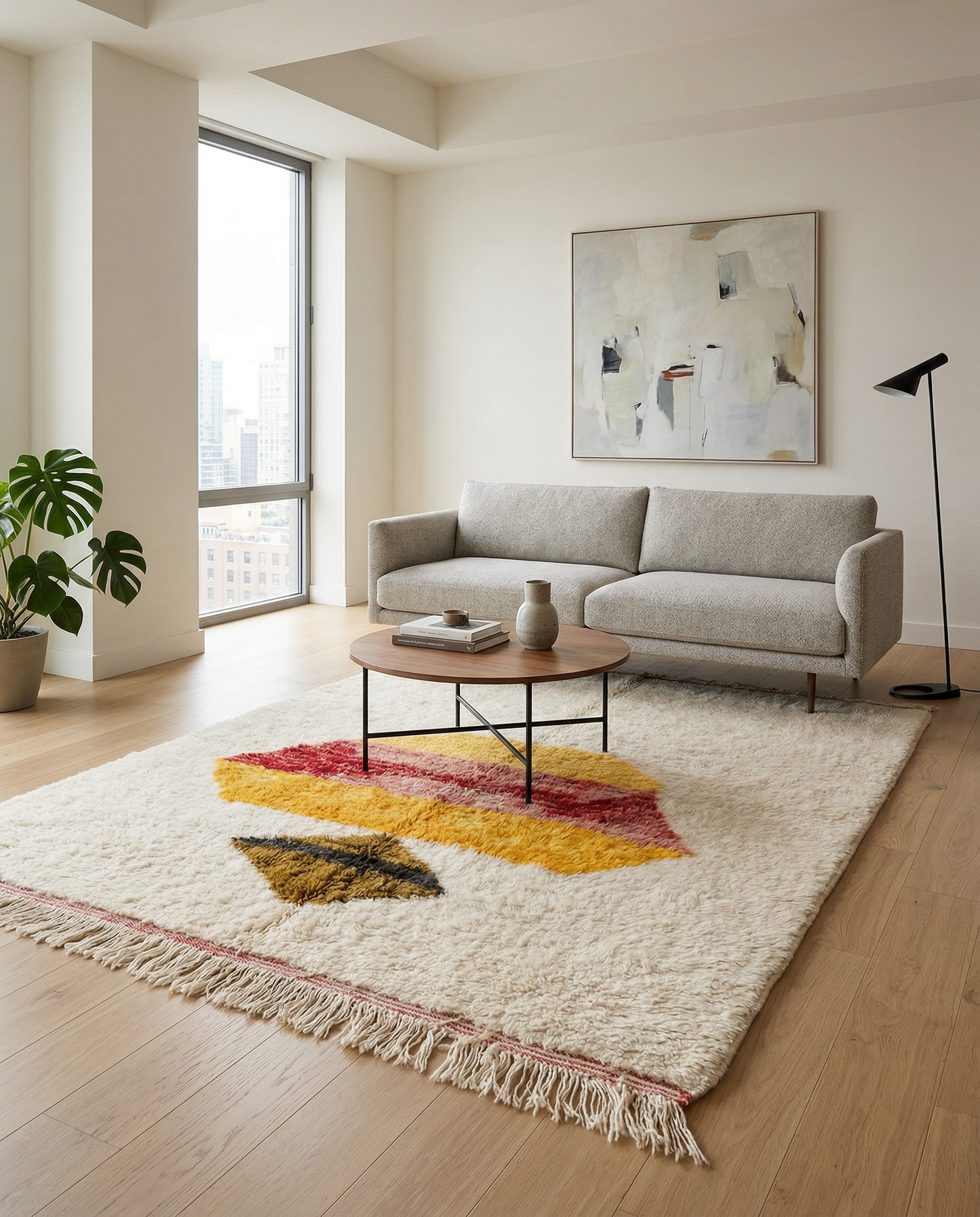 SABAH Moroccan rug in a modern living room by NURA