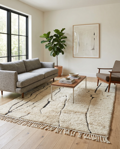 SOFIA Moroccan rug in a modern living room by NURA