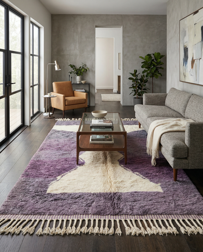 TALIA Moroccan rug in a modern living room by NURA